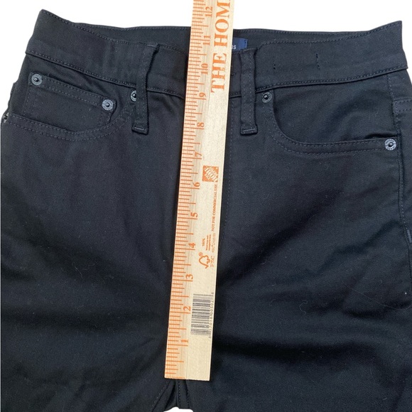 J.Crew 10" highest-rise toothpick jean in true black H6006 True Black equestrian - Picture 9 of 10